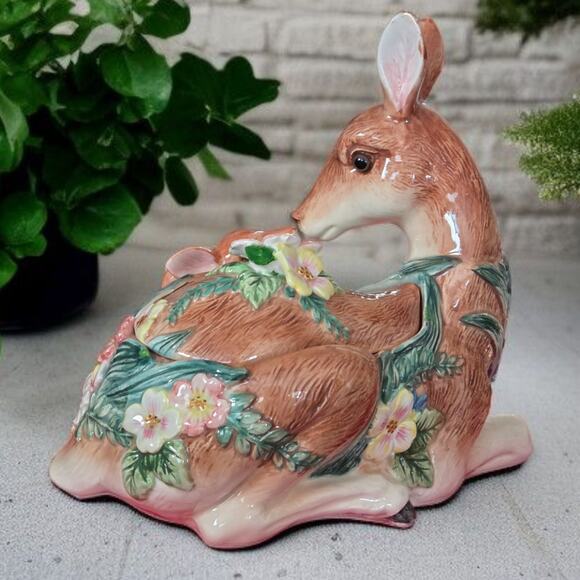 Fitz and Floyd Classics Woodland Spring Collection Animal Box with Lid Vintage - Picture 5 of 11